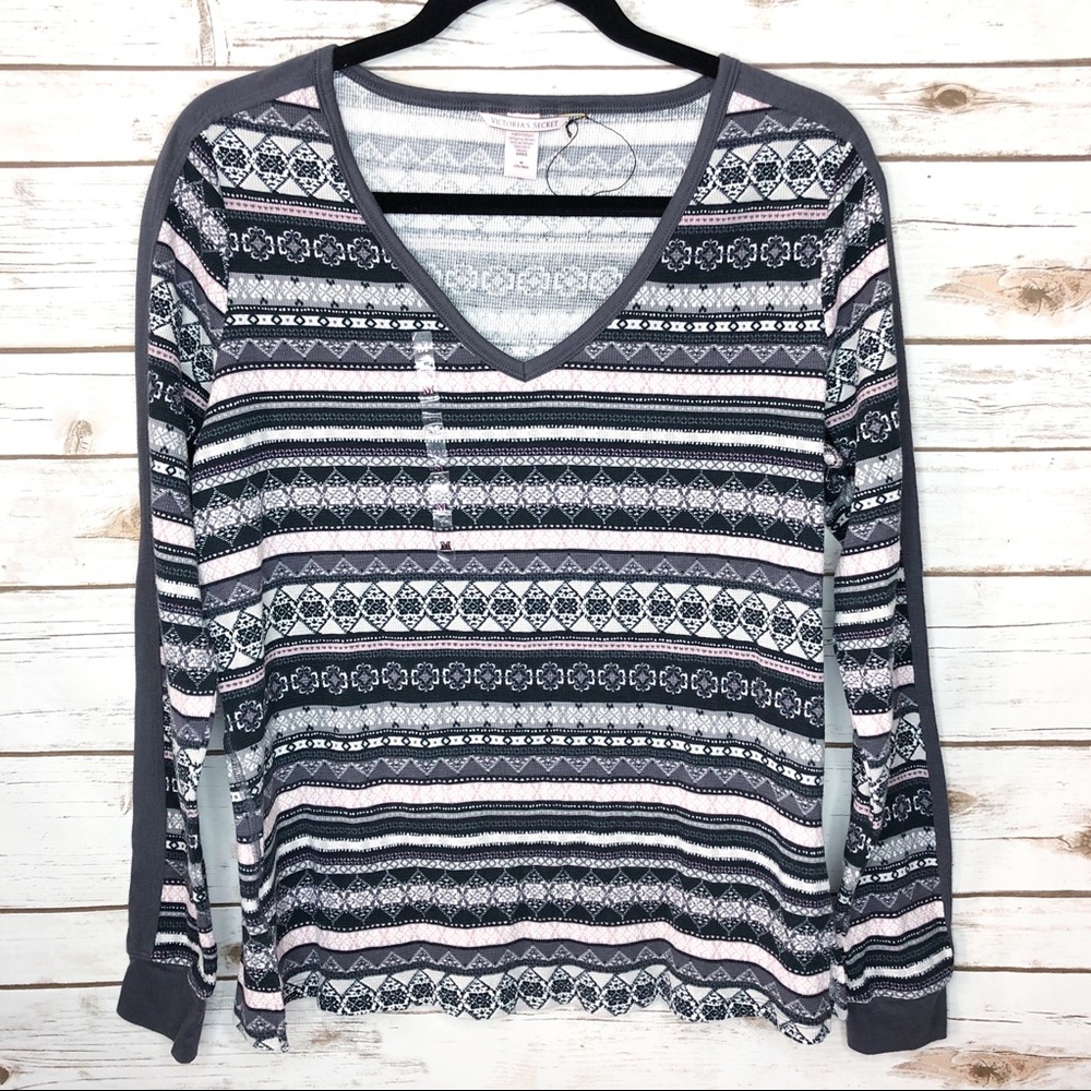 Victoria's Secret thermal pink grey size medium